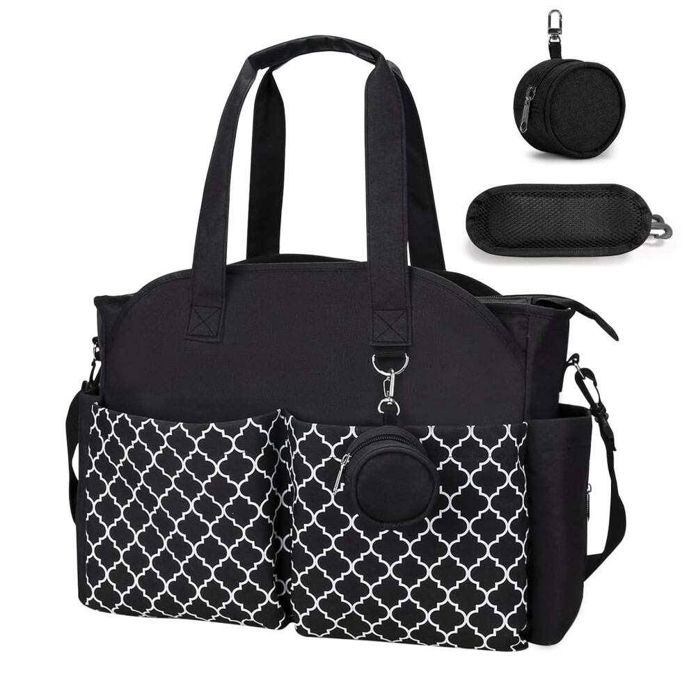 Nappy Changing Bags, Multifunctional Nappy Tote Bag For Mom And Dad, Large Capacity Waterproof Baby Changing Bags With Pacifier Bag For Diaper Comeder