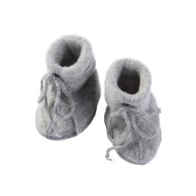 Engel Natur, Baby Fleece Booties/Shoes, 100% Organic Wool (2 (3-7 months), Grey melange)