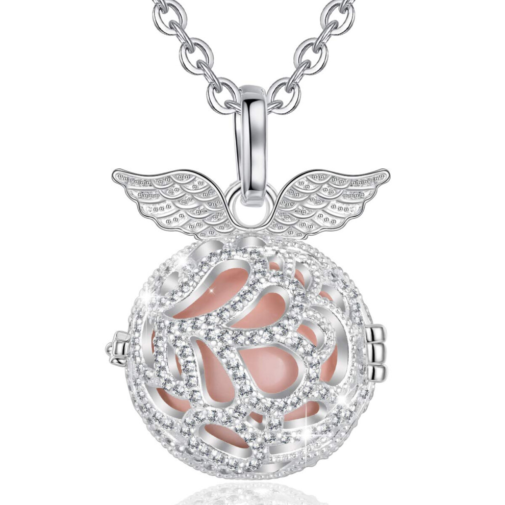 Aeonslove Bola Chime Ball Pregnancy Pendant Necklace Angel Caller Music Wishing Bola Locket For Mom Baby Best Jewellery Gift