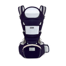 Baby Carrier Ergonomic with Hip Seat/Pure Cotton,Head Support,Multiposition:Dorsal, Ventral, Adjustable for Newborn and Toddler 0 to 36 Month (up to