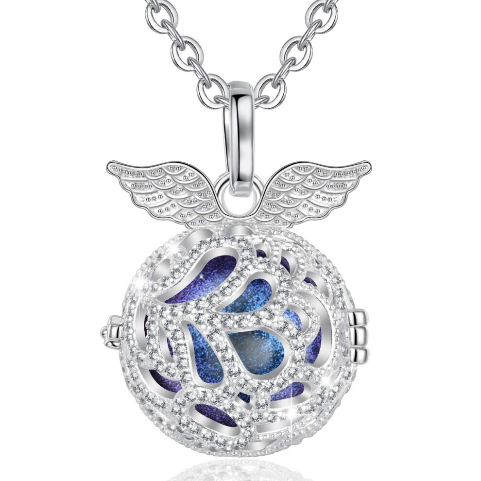 Aeonslove Chime Ball Bola Pregnancy Necklace Pendant Angel Caller Music Wishing Bola Locket For Mom Baby Best Jewellery Gift