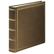 Hama London Photo Album, Jumbo Scrapbook, 80 White Pages, 320 Photos, Brown
