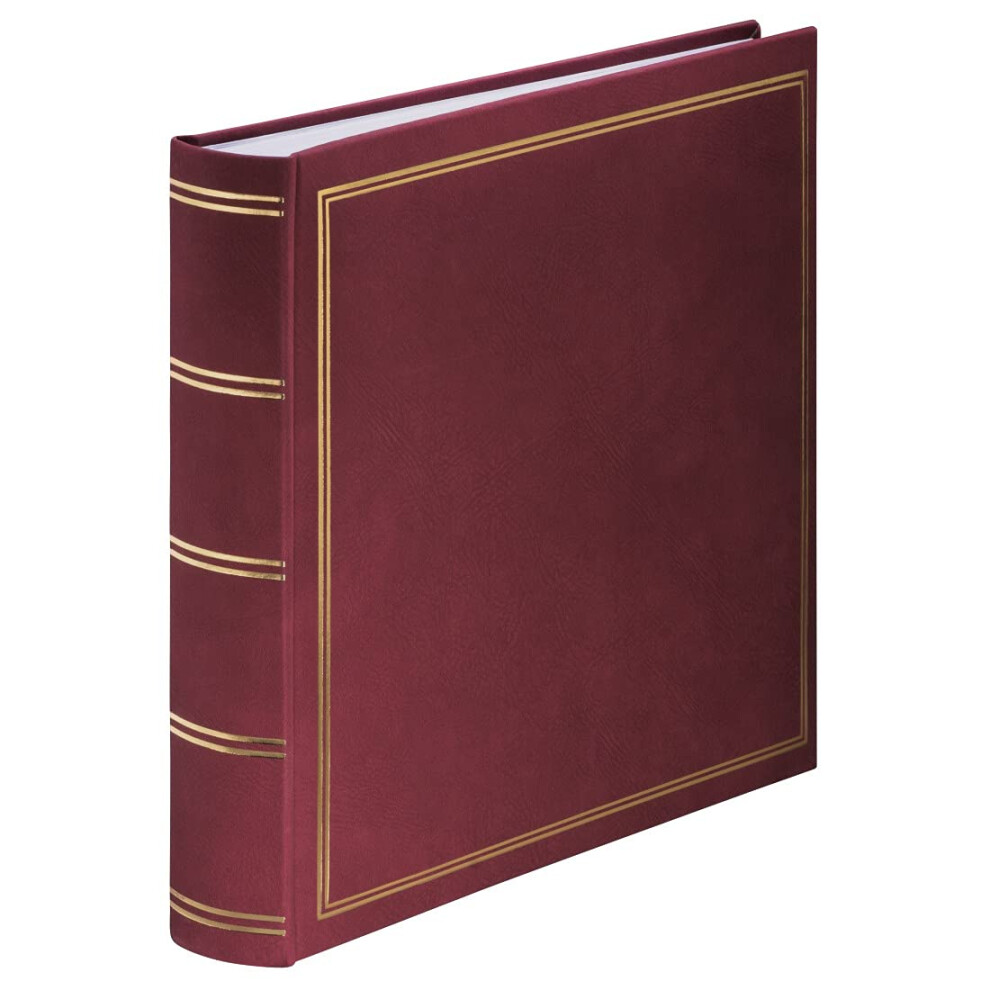 Hama London Photo Album, Jumbo Scrapbook, 80 Pages, 320 Photos, White/Burgundy