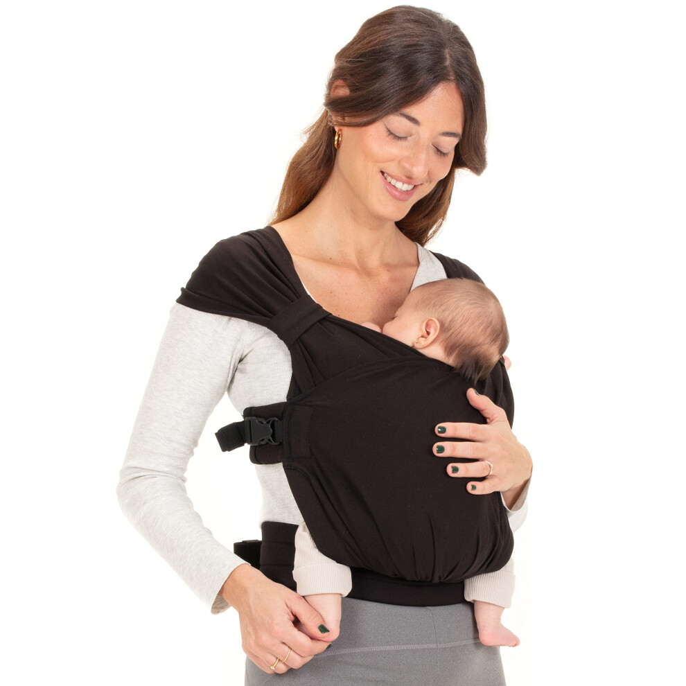 Boba Bliss Pre-Wrapped Baby Carrier With Buckle - Newborn To 7-35 Lbs Light, Breathable & Easy To Adjust Hybrid Infant Sling & Toddler Carrier