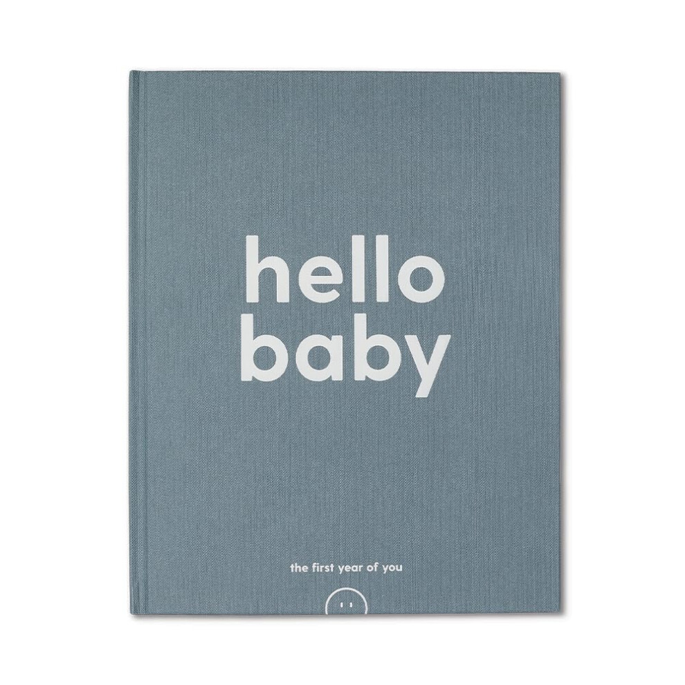 Hello Baby Memory Book Unisex Milestone Journal For Newborn Lightweight Durable Keepsake Diary With Love Letter Comfortable Design Ideal For Blue Mori