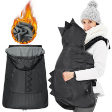 Waterproof Baby Carrier Cover, Baby Carrier Cover Winter with Bag, Machine Washable, Central Pocket, Removable Top, Bottom Double Two-Way Zippers,