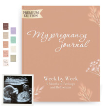 HuBorns - My Pregnancy Journal to Capture Every Moment Week by Week with Space for Photos and Ultrasounds, Pregnancy Diary to Keep the Most Special
