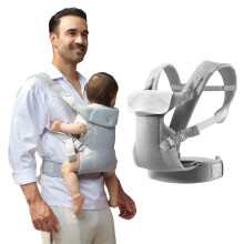 Baby Carrier from Newborn Adjustable Toddler Carrier Wrap with Detachable Bibs Ergonomic Infant Sling Carrier Front Back Carry for Newborn 3-36 Months