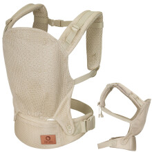 Margareet Air Ergonomic Baby Carrier for Babies from 4 Months to 20 kg, 3 Carrying Positions, Breathable Material, Removable Hood, Double Safety