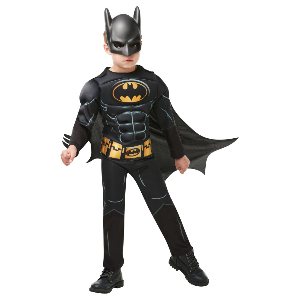 Batman (5-6 Years, ) Boys Core Costume Black/Yellow