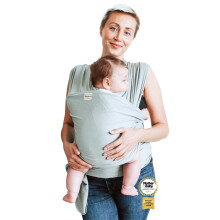 Baby Sling Wrap Newborn to Toddler Carrier 7-35lb - Soft Stretchy Baby Wrap Sling - Safety Tested - Hands-Free Baby Wrap Carrier - Newborn Sling (Sage