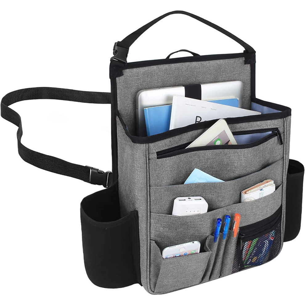 Luxja Front Car Seat Organizer Backpack With Storage For Laptop And Tablet, (Grey) Black/Grey 5051226070839