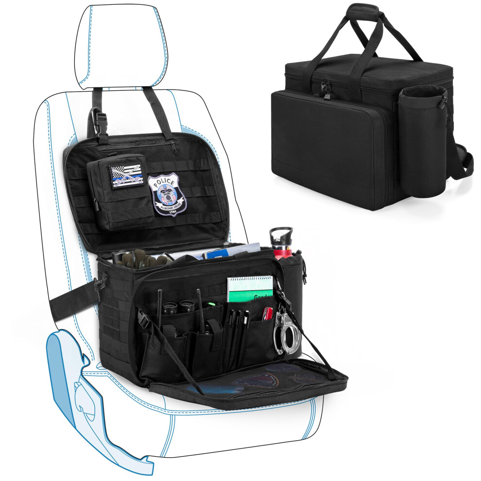 Trunab Police Patrol Bag Law Enforcement, As Car Front Seat Organizer Compatible With 15.6? Laptop, Molle Compatible, Police Tactical Bag With 5051226067228