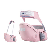 Hipseat Baby Carrier,Ergonomic Waist Stool Seat Pure Cotton Hip Seat Carrier with Safety Belt Protection & Single Shoulder Strap,Multi Positions for