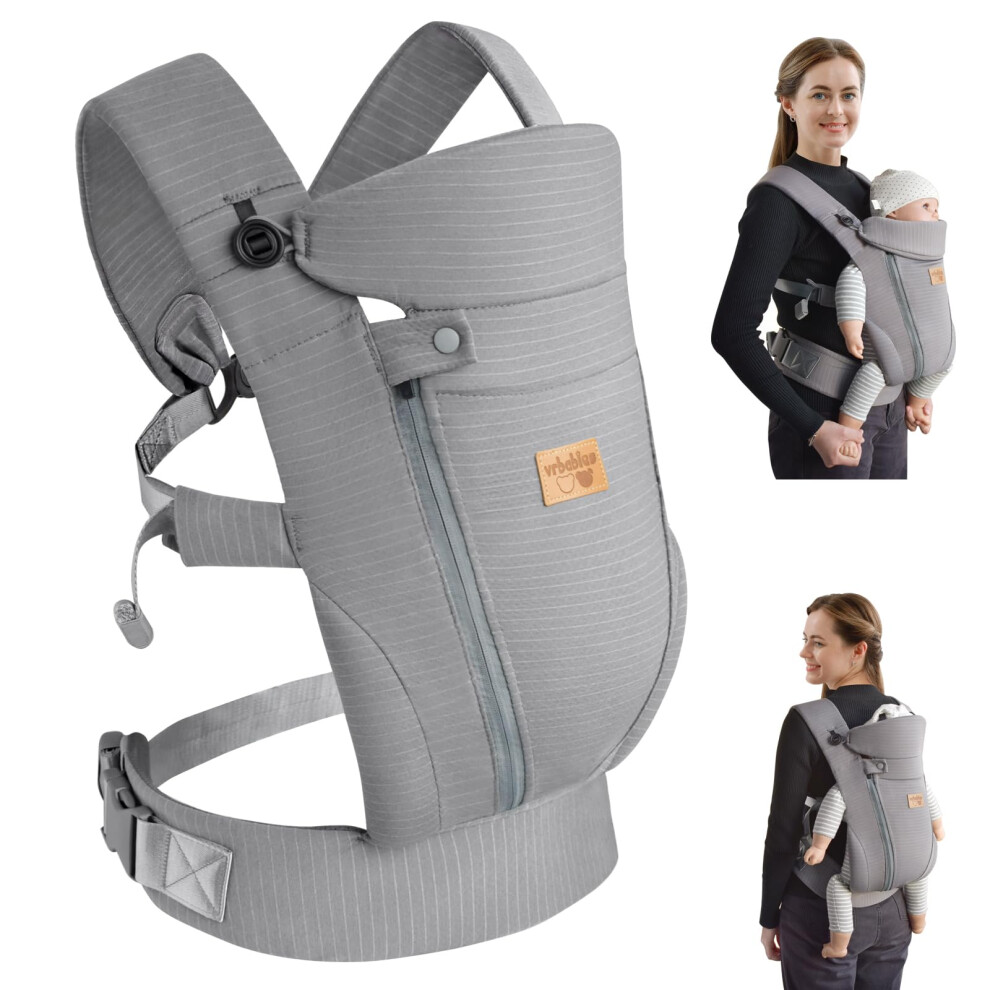 Baby Carrier From Newborn, Ice Silk Baby Sling With Adjustable Belt & 3D Breathable Mesh, Face-In And Face-Out Front And Back Carry For Vrbabies