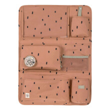 L?SSIG Car Organiser, Car Back Seat Organiser, Back Seat Bag for Car, for Hanging, Foldable, 55 cm, Car Wrap-to-Go, happy prints caramel, H?he 60
