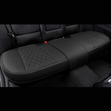 Black Panther PU Leather Rear Bench Car Seat Cover Protector Fits 90% of 4-dr Vehicles for Seat Bottom Only (Not for Pickup Truck and Large SUV),