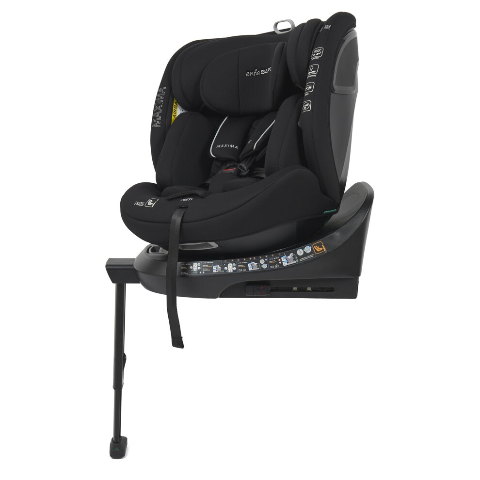 Enfasafe Maxima I-Size 360 Spin Isofix Car Seat, Ece R129, Extended Rearward Facing From Birth To Approx. 4 Years (40-105Cm), Forward Facing From 15