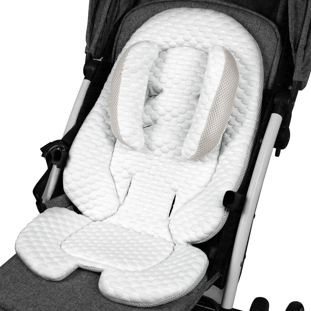 Kakiblin Infant Car Seat Insert, Baby Car Seat Cooler Pad, Breathable Mesh Infant Carseat Cooling Pad Insert Liner For Summer, Stroller Cooling For