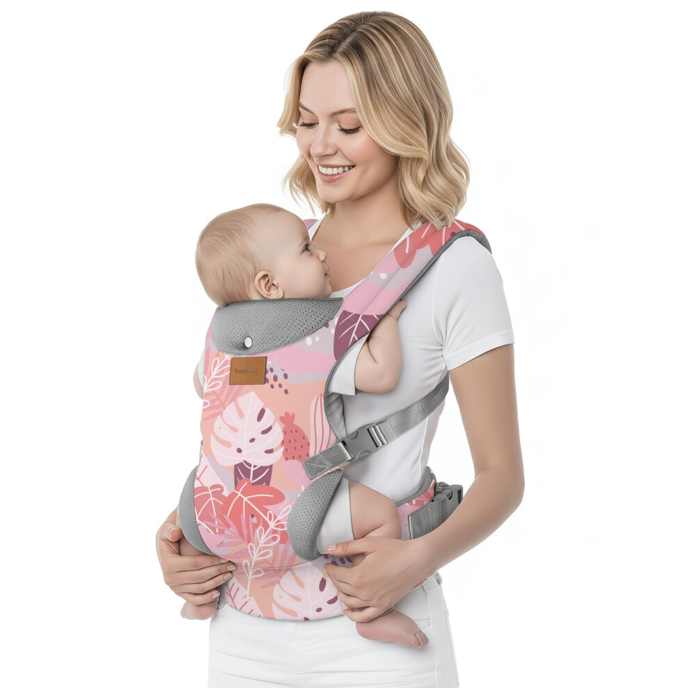 Baby Carrier Newborn To Toddler,Ergonomic Adjustable Toddler Carrier For 7-66 Lbs(3-36 Months),Hands-Free Baby Holder Sling Carrier,Cozy Yooxarmor
