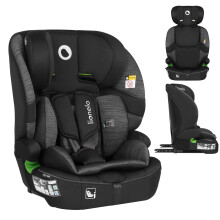 LIONELO Car Seat BILLY FIX I-SIZE Universal fit with ISOFIX or/& Seat Belt Installation for baby 12 months - 12 years old Group 1/2/3, 76 to 150 cm,
