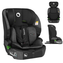 LIONELO Car Seat LEVI FIX I-SIZE Universal fit with ISOFIX or/& Seat Belt Installation for baby 12 months - 12 years old, Group 1/2/3, 76 to 150 cm,