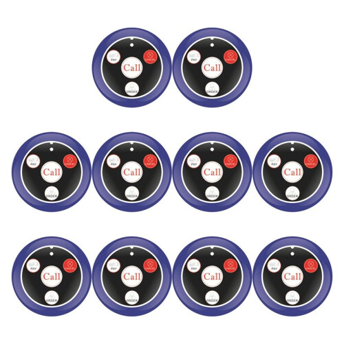 10PCS Call Button Wireless Pager Waiter Calling System for Restaurant Hookah Bar Cafe Bar Customer Service