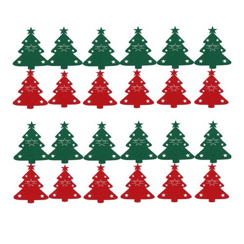 Support à Couverts de Noël en Feutre Épais pour Décoration de Table à Manger
