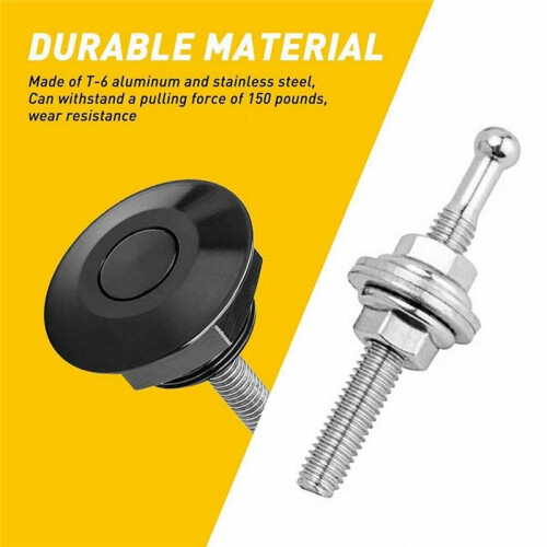 2set Push Button Quick Release Hood Bonnet Pins Lock Clip Car Bumper  Kit 2