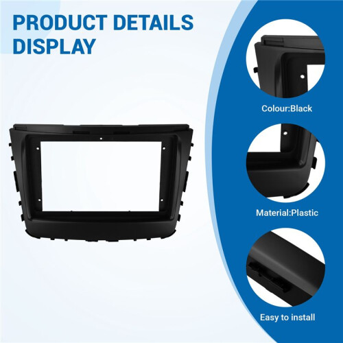 Quadro de Rádio de Carro de 9 Polegadas para  Rexton 2018 Instalação DVD GPS Mp5 Fascia Plane Frame Dash Kit 2