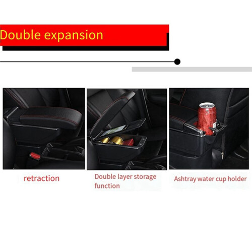 Per  SOLARIS Box Bracciolo per  Accent RB Solaris Verna 2011-2016 Box Bracciolo Auto, Linea Rossa