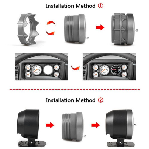 Dyno Racing 2,5 Polegadas 60mm Car Turbo Boost Gauge 3 BAR Branco e Âmbar Dual Led Display com Aviso de  Medidor de Carro Medidor de Carro 1
