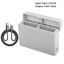 For Osmo Action 3/4 Battery Charger Dock USB Charging Hub for Action 3 Action 4 Action Camera Accessories