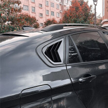 Car Side Window Louver Cover Rear Air Vent Window Louvers Blinds Cover for X6 E71 E72 2008-2014 Black