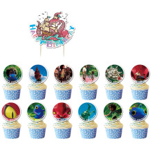 (Cake Toppers, 13Pcs) The Beast Sea Birthday Party Supplies Decor Balloons Banner Cake For Topper Kids