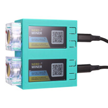 For NerdMiner V2 Miner 78KH/Sx2 Dual Screen BTC Solo Lottery Miner Bitcoin Nerd Miner Lottery Miner with Luminous Fan,B