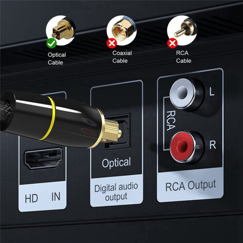 Digital Optical Audio Cable 2m Output Cable Amplifier Speaker 5.1 Channel Optical Fiber Connection Cable Nylon Braided 2