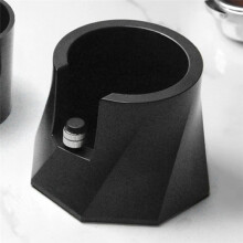 Spiral Black Tamp Base, Espresso Machine Handle Storage Base, Height Adjustable, Non-Slip Bottom