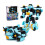 (Light Blue) Assembling Transforming Diy Car Robot Kids Early Educational Toys Action Model 1