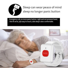 433.92MHz Montre-Bracelet Appel Transmetteur RF RC Montre Bouton D'Appel Bouton D'Urgence SOS Sans Fil pour Personnes Âgées Blanc