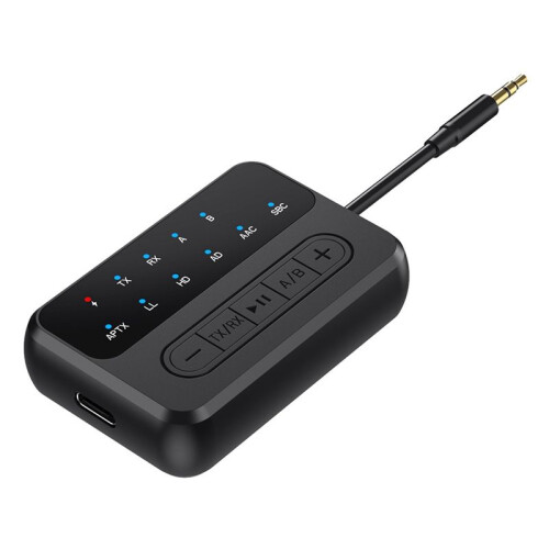 Upgrade  QCC5.4  Adapter  Receiver Transmitter 2-in-1 TV Computer One-to-Two Aptx Aircraft