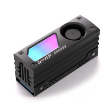 Dissipatore di Calore ARGB M.2 SSD con Ventola PWM da 20 mm Integrata, 5 V, 3 Pin, ARGB Sync, Dissipatore di Calore SSD Ad Alte Prestazioni per M.2