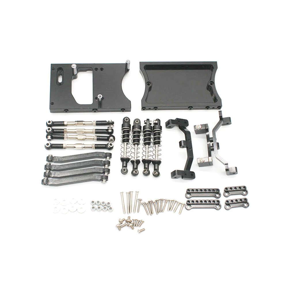 Metal Chassis Pull Rods Servo Fixed Mount Bracket For Mn D90 D91 Mn99s 1/12 Rc Car Upgrade Parts, Black 6033968509258