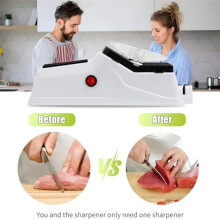 Electric Knife Sharpener,Knife Sharpener Tool,USB Sided Knife Sharpener for Quick Sharpening&Polishing with 5 Grindstone
