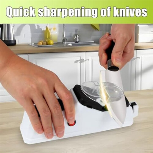 Electric Knife Sharpener,Knife Sharpener Tool,USB Sided Knife Sharpener for Quick Sharpening&Polishing with 5 Grindstone 2