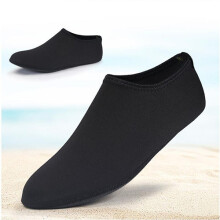 (Black, 9.05-9.25) Women Men Beach Diving Socks Shoes Non Slip Solid Multicolor Color Polyester
