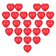24Pcs Valentine'S Day Red Heart Stress Balls,Stress Balls for School Carnival Reward,Valentine Party Bag Gift Fillers