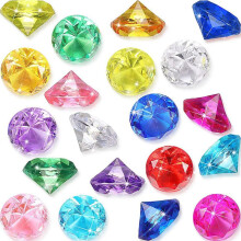 40-Teiliges Tauch-Edelstein-Pool-Spielzeug mit Buntem Diamanten-Set, Tauchspielzeug-Schatzkiste, Unterwasserschwimmspielzeug-Edelstein-Piratenkiste