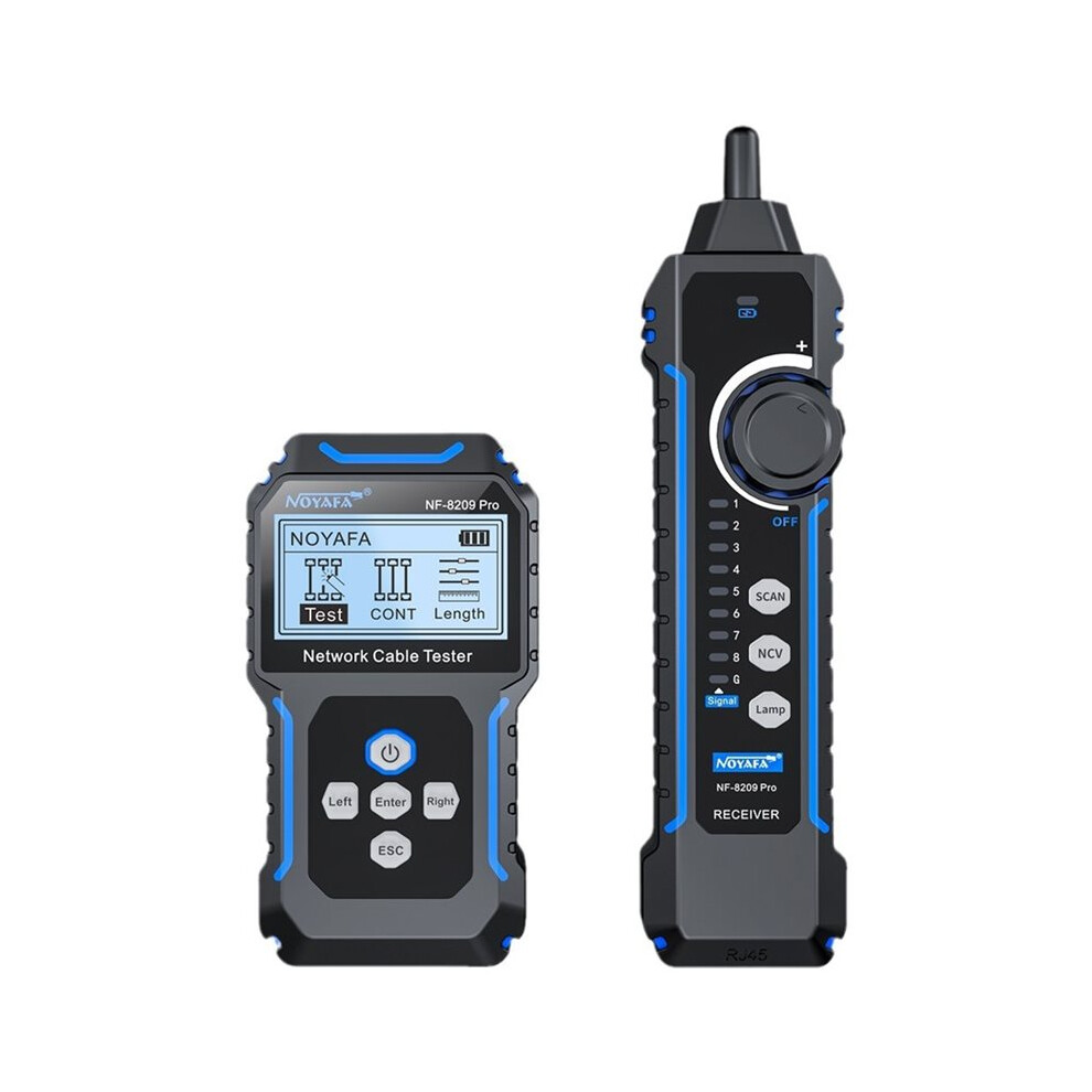 Noyafa Nf-8209Pro Network Cable Tester Cat5 Cat6 Poe Cable Tracker Tester Detect Length Continuity Test With Ncv & Lamp 4713941161445
