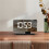 Projection Digital Clock,Alarm Clock Bedside,7.3'' LED Mirror with Date Display,Dual Alarm,DST,Snooze Function White 8
